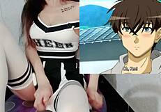 This hentai episode features fucking the painting teacher's wife in sexy lingerie 😏