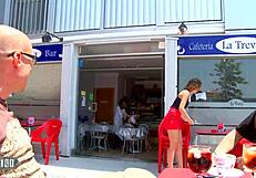 Perfect Spanish blonde babe sucks and fucks