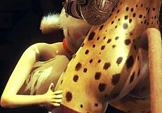 young fox sucks two futanari dicks until they cum in his mouth sissy crossdress furry yaoi hentai