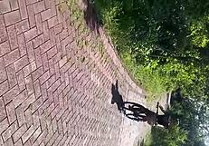 I bang my friend hard in an abandoned park with raw outdoor action