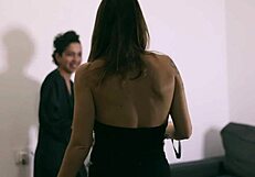 Bisexual Group Makes Him Suffer with Intense Blowjobs and Lesbian Action