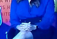 spicy hot indian tv anchor in cricket show