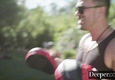 Kissa Sins Bent Over for Monster Cock Workout