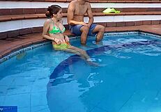 i enjoy the pool with my stepbrother