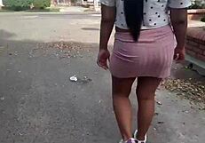 Pair of colombian women enjoy mutual pleasure in the public park.