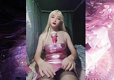 shemale selena sister jerks monster cock in heels