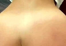 Intriguing View: Brunette Teen's Big Ass Bent Over for Gaping