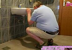 deutsche amateur milf with big tits bangs the janitor