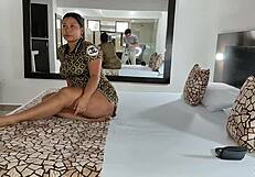 Pretty Latina housewife goes wild with stepaunt