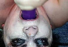 Ms. TL's Messy Throat Dildo Play!