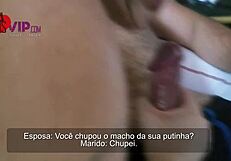 Cristina Almeida Cheats On Her Cuckold Husband With A Guy In The Hotel, Humiliating Him As He Licks Her Creampied Pussy Without Condom - Part 2