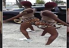 excited big booty girls clap and grab asses in hidden fun