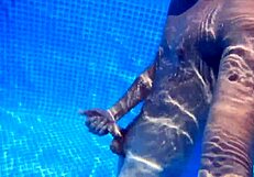 Caught playing with my big cock at the pool?