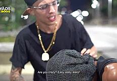 Wet Anal Trick On Tattooed Skater With Big Cock