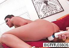 Natural Big Tit Lesbians Lick Each Other's Pussies Passionately.