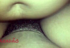 Ebony babe rides cock with deepthroat and assfucking