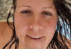 Step Mom Fucks on Nudist Beach with Stepson