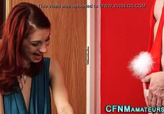 cfnm fetish amateur handjob in classy european setting