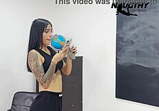 Beautiful Latina Teacher's Classroom Toy Play