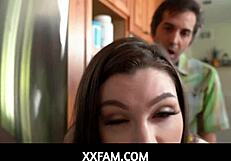 I’m just chilling with scarlett sommers in the family kitchen, xxfam style.