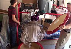 in this parody, brunette slut wanks hard in storage wars style