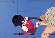 boku no hero hentai with bakugou and sarada having school sex