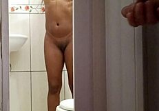 Stepfather spies on stepdaughter masturbating in the bath. Is he tempted to fuck her ass?