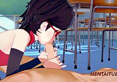 boku no hero hentai with bakugou and sarada having school sex