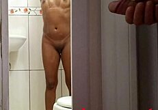 Stepfather spies on stepdaughter masturbating in the bath. Is he tempted to fuck her ass?