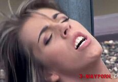 Skinny Teen Gets Double Dick Anal On Rooftop!