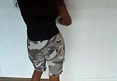 Big dick friend's ass fucking scene in public theater