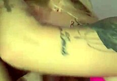 Blonde Latina Delivers Sloppy Blowjob to Tattooed Boyfriend