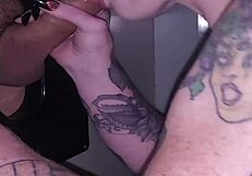 Lyrik allure at gloryhole for blowjob