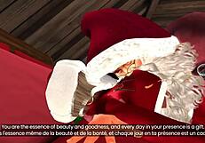 La jeune épouse du père noël baise avec les elfes