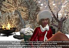 La jeune épouse du père noël baise avec les elfes