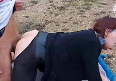 cheating wife fucked by big cock in front of husband and old voyeurs