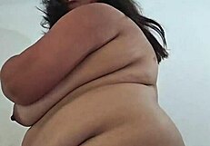 Is This Fat Ass Big Enough for Your Special Fan? BBW Teases with Curves.