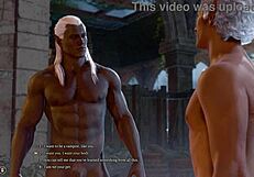 Astarion's detailed gay sex scenes with monster penis in baldurs gate 3.