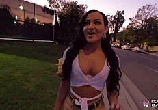 Real teen 18+ big booty girl shoots her first porn video interview