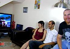 Young Spanish amateur undergoes casting for her first porn video