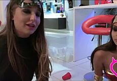 three best friends bang guy escaping zombie chaos at party