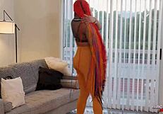 In this hardcore scene, black tgirl Jordan engages in bareback assfucking with a gay crossdressing transsexual in intense anal sex.