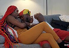 In this hardcore scene, black tgirl Jordan engages in bareback assfucking with a gay crossdressing transsexual in intense anal sex.