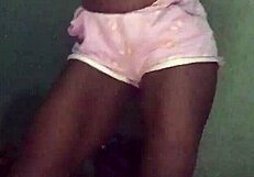 strip teasing turns fun when the neighbor watches you twerk your tight ass