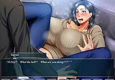 Squeeze the MILF's tits hard in episode 2