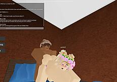 Blonde Slut Rides Big Black Cock in Roblox Porn?