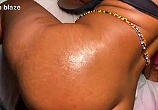 Ebony lover rides to orgasm in missionary anal