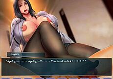 Squeeze the MILF's tits hard in episode 2