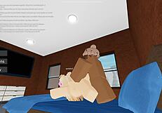 Blonde Slut Rides Big Black Cock in Roblox Porn?