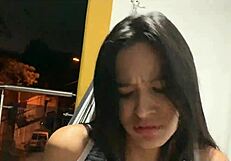 outdoor anal sex on the balcony a passerby looks at us